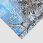 Rustikale Landwaldlandschaft mit Winterschnee Seidenpapier (Ausschnitt)