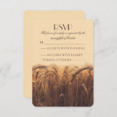 Rustikale Landweizenhochzeit RSVP-Karten RSVP Karte (Vorne/Hinten)