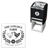 Rustikale Landwirtschaft Frischeier Geschäft Permastempel (Beispiel)