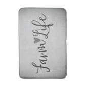 Rustikale Landwirtschaft graue Burlap Textur Whims Badematte (Vorderseite Vertikal)