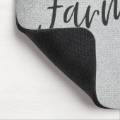 Rustikale Landwirtschaft graue Burlap Textur Whims Mousepad (Ecke)