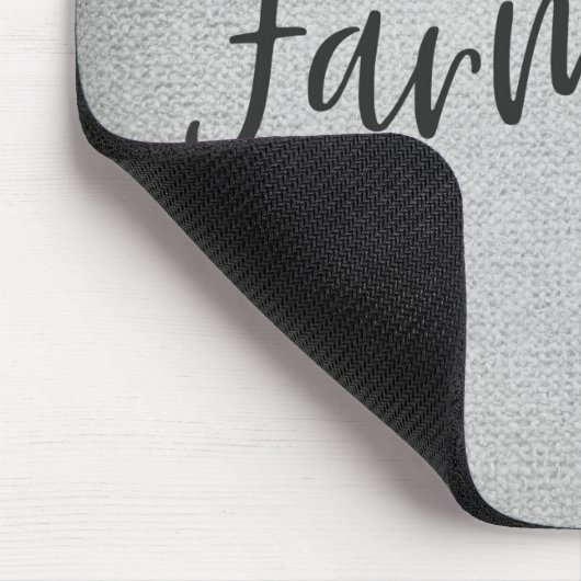 Rustikale Landwirtschaft graue Burlap Textur Whims Mousepad (Ecke)