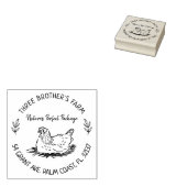 Rustikale Landwirtschaft | Homestead Hühner Eierka Gummistempel (Stempel)