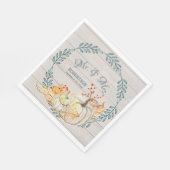 Rustikale landwirtschaftliche Herbstlaub im Pumpki Serviette (Ecke)