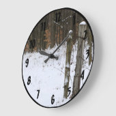 Rustikale Landzeitszauber Große Wanduhr (Winkel)