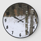 Rustikale Landzeitszauber Große Wanduhr (Vorderseite)