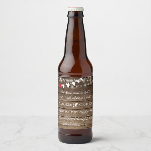 Rustikale Landzunge Bierflaschenetikett (Vorderseite)