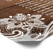 Rustikale Längs-Schnüre Hochzeitssattelkarte Poster (Ecke)