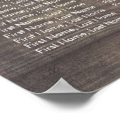 Rustikale Längs-Schnüre Hochzeitssattelkarte Poster (Ecke)