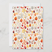 Rustikale Lanter und Herbstlebewesen Erntedank Einladung (Rückseite)