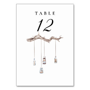 Rustikale Lanterns Wedding Tischnummer