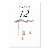 Rustikale Lanterns Wedding Tischnummer (Rückseite)