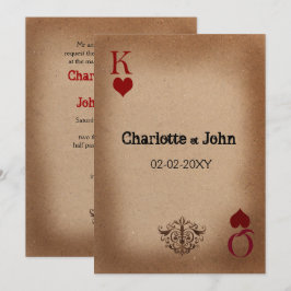 Rustikale Las Vegas Hochzeitskarten Einladung