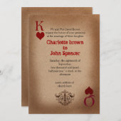 Rustikale Las Vegas Wedding Cards Einladung (Vorne/Hinten)