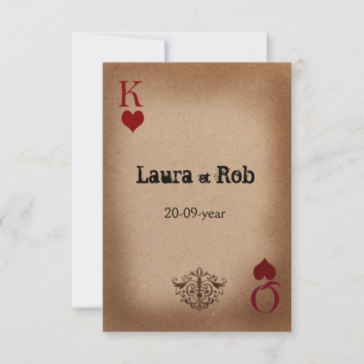 Rustikale Las Vegas Wedding Cards RSVP Karte (Vorderseite)
