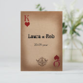 Rustikale Las Vegas Wedding Cards RSVP Karte (Stehend Vorderseite)
