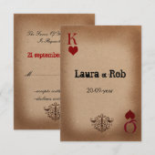 Rustikale Las Vegas Wedding Cards RSVP Karte (Vorne/Hinten)