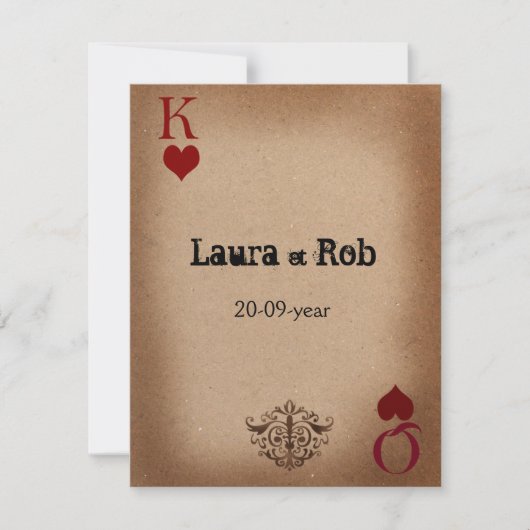 Rustikale Las Vegas Wedding Cards RSVP Karte (Vorderseite)