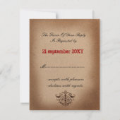 Rustikale Las Vegas Wedding Cards RSVP Karte (Rückseite)