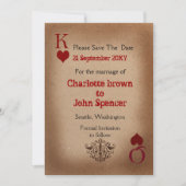 Rustikale Las Vegas Wedding Cards Save The Date (Vorderseite)