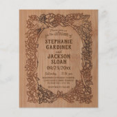 Rustikale Laser Cut Bird Floral Wedding (Vorderseite)