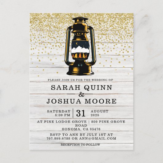 Rustikale Laterne auf Holz Land Postkarte (Vorderseite)