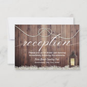 Rustikale Laterne binden an der Hochzeitsempfehlun Einladung (Vorderseite)