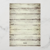 Rustikale Laterne und Blätter Herbst 60. Geburtsta Folieneinladung (Rückseite)