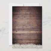 Rustikale Laternen & String Lights Blumendusche Einladung (Rückseite)