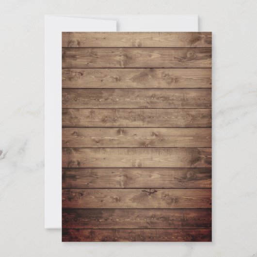 Rustikale Laternenblütenhochzeit Einladung (Rückseite)