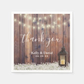 Rustikale Laternenblütenhochzeit im Gipskraut Serviette (Vorderseite)