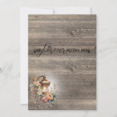 Rustikale Laternenholzmauer Einladung (Rückseite)