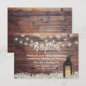 Rustikale Laternenklatsche Einladung (Vorne/Hinten)