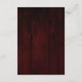 Rustikale Laternenleuchten Kirschholz Hochzeitsdet Begleitkarte (Rückseite)