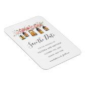 Rustikale Laternenpfeife speichern das Datum Magnet (Rechte Seite)