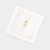 Rustikale Laternenschlange Art Floral Servietten Mit Folie (Links)