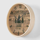 Rustikale Laubwaldbäume Uhr (Winkel)