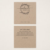 Rustikale Laurel Leaf Gestüt Earring Display Card (Vorne & Hinten)