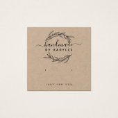 Rustikale Laurel Leaf Gestüt Earring Display Card (Vorderseite)