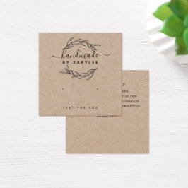 Rustikale Laurel Leaf Gestüt Earring Display Card