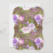 Rustikale Lavendel Blume Bridal Dusche Einladung (Rückseite)