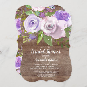 Rustikale Lavendel Blume Bridal Dusche Einladung