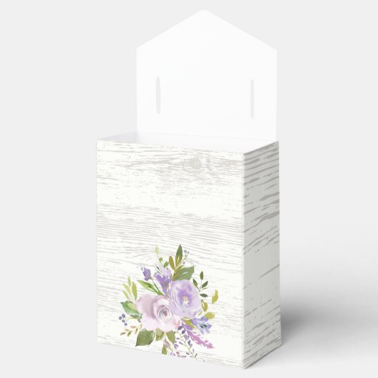 Rustikale Lavendel Blume Kinderdusche Gefallen Box Geschenkschachtel (Geöffnet)