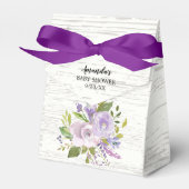 Rustikale Lavendel Blume Kinderdusche Gefallen Box Geschenkschachtel (Vorderseite)