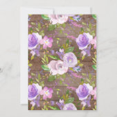 Rustikale Lavendel-Blütendusche Einladung (Rückseite)