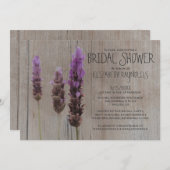 Rustikale Lavendel-Brautparty-Einladungen Einladung (Vorne/Hinten)