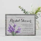 RUSTIKALE LAVENDEL-BRILOFT EINLADUNG (Stehend Vorderseite)