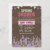 Rustikale Lavendel Dusche Party Babydusche Einladung (Vorderseite)