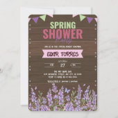 Rustikale Lavendel Dusche Party Babydusche Einladung (Vorderseite)