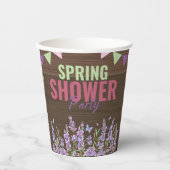 Rustikale Lavendel Dusche Party Babydusche Pappbecher (Vorderseite)